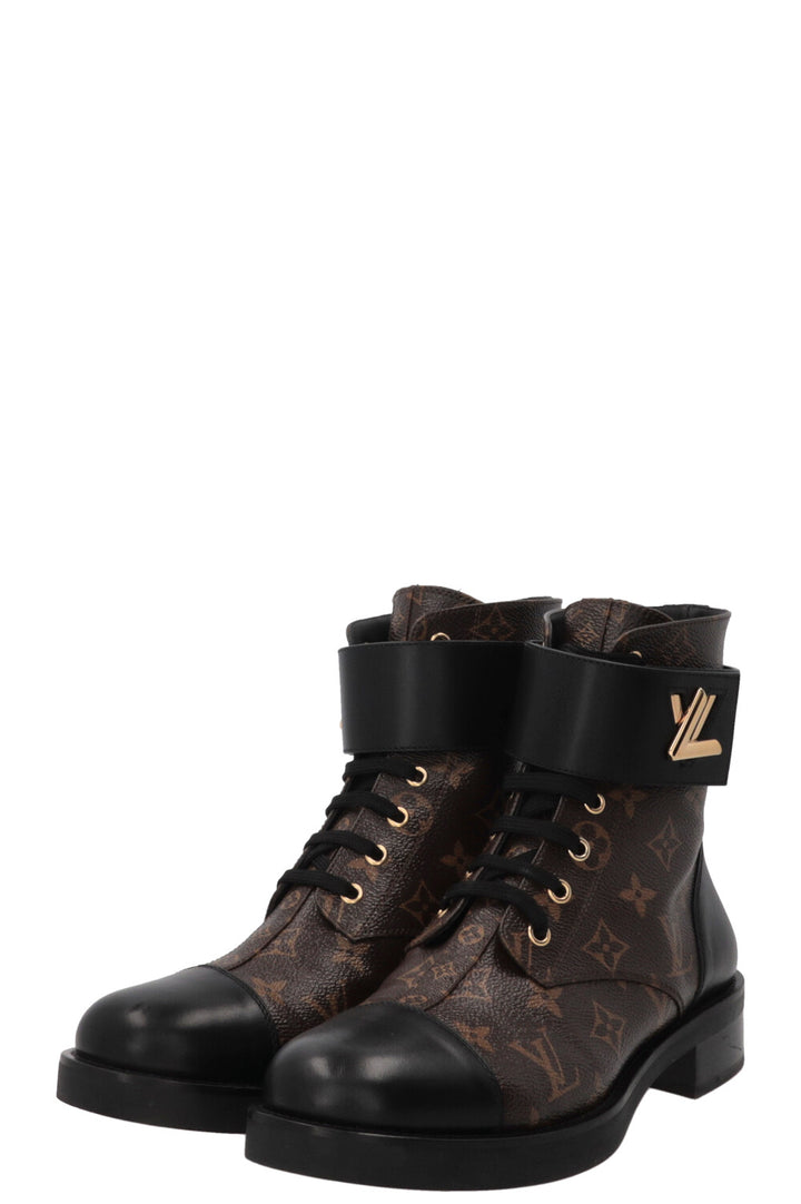 LOUIS VUITTON Wonderland Ranger Boots Canvas Monogram