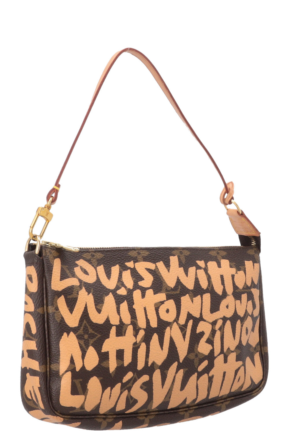 Pochette Accessoires LOUIS VUITTON x Stephen Sprouse en toile Monogram marron