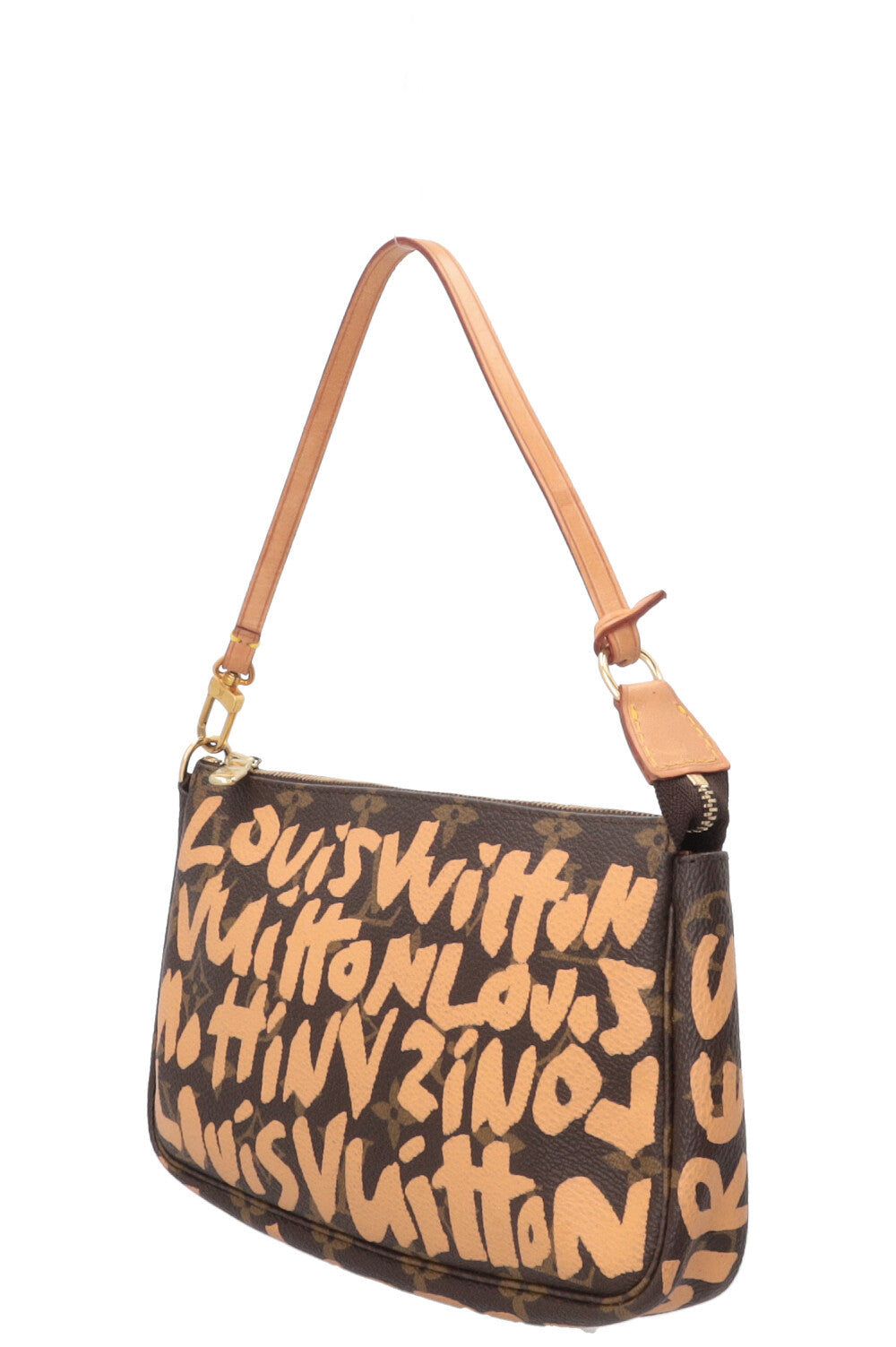 Pochette Accessoires LOUIS VUITTON x Stephen Sprouse en toile Monogram marron