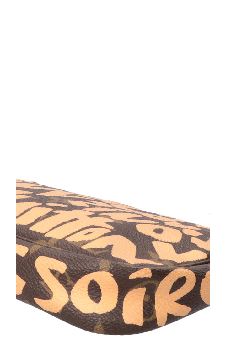 Pochette Accessoires LOUIS VUITTON x Stephen Sprouse en toile Monogram marron
