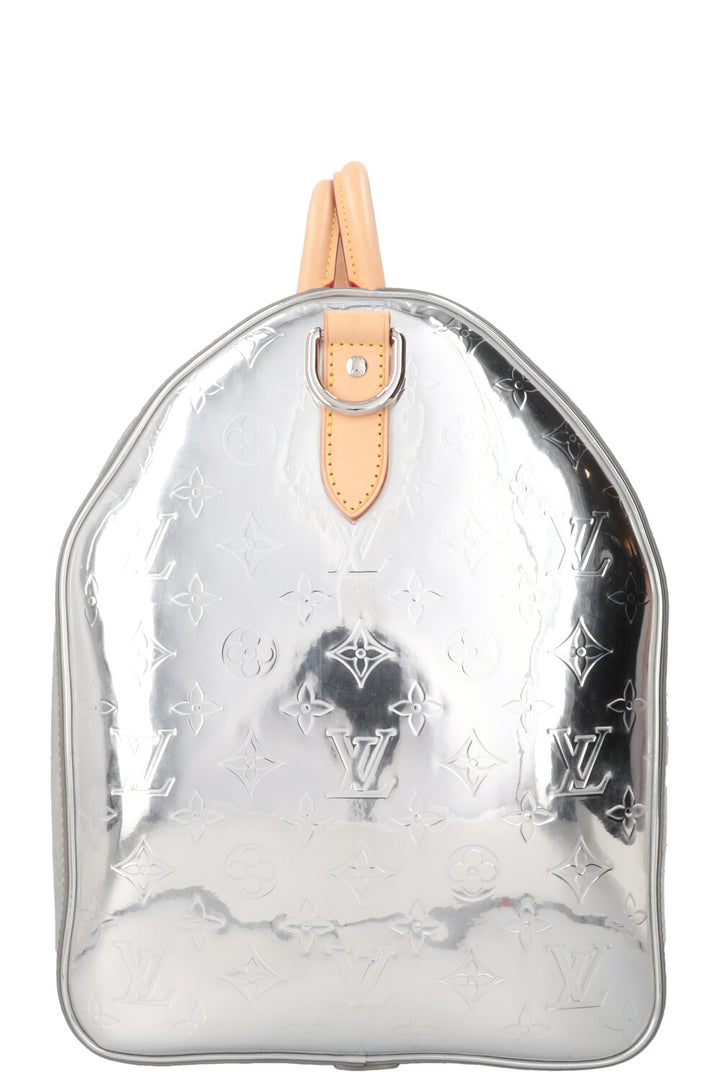 LOUIS VUITTON x Virgil Abloh Keepall 50 Mirror Canvas Silver