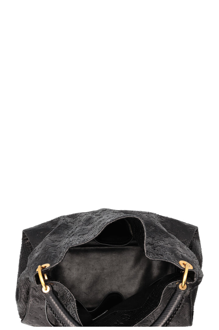 LOUIS VUITTON Artsy Bag Python Black