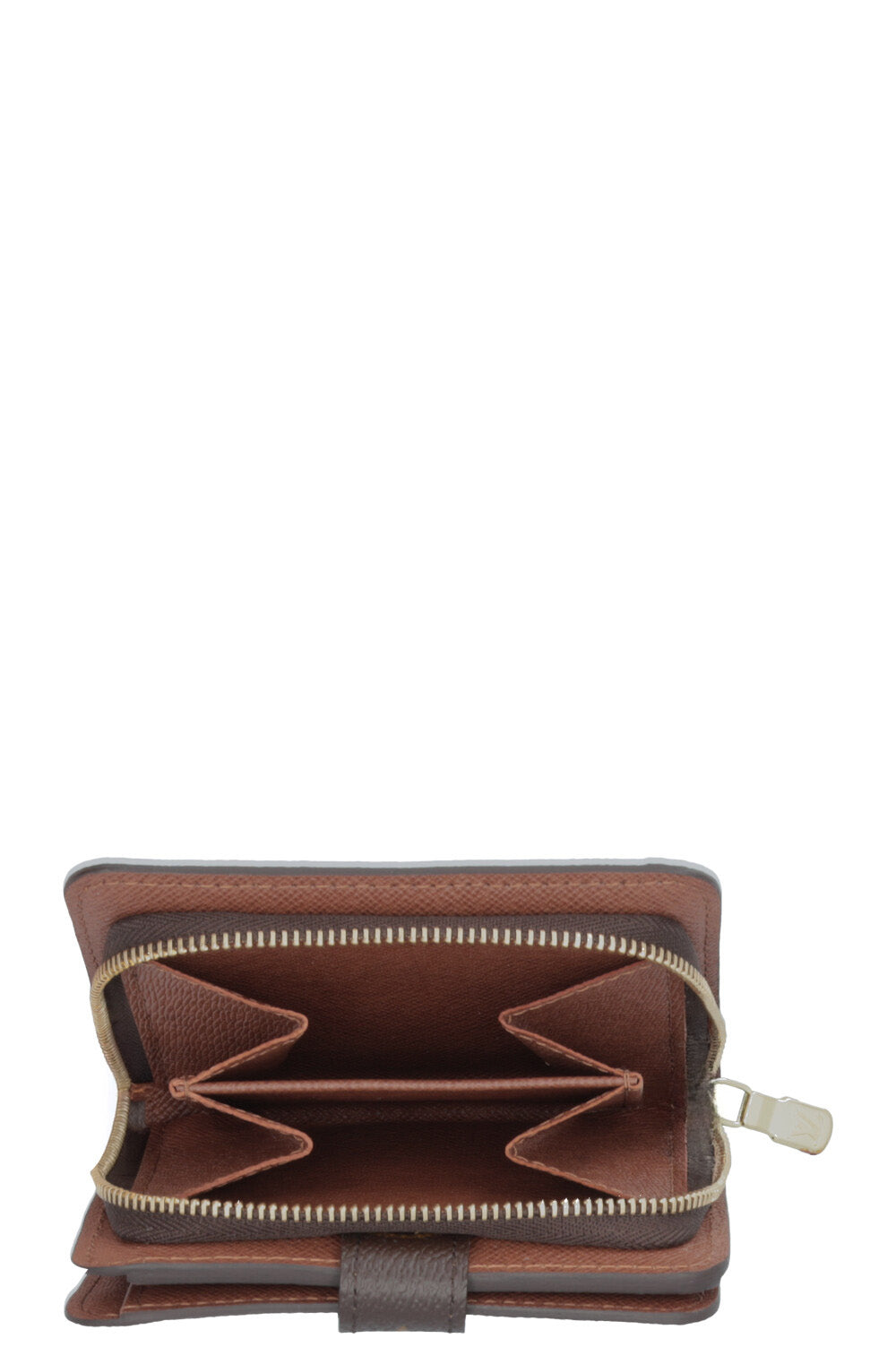 Portefeuille compact zippé LOUIS VUITTON Toile MNG