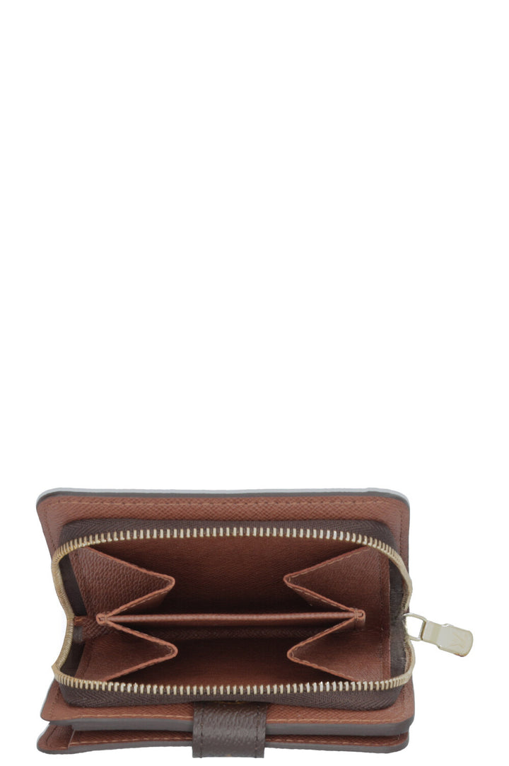 Portefeuille compact zippé LOUIS VUITTON Toile MNG