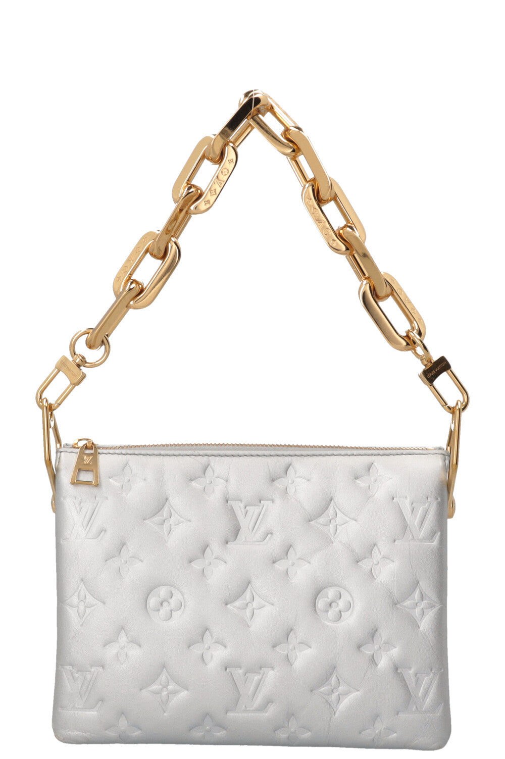 LOUIS VUITTON Coussin PM Lambskin Silver