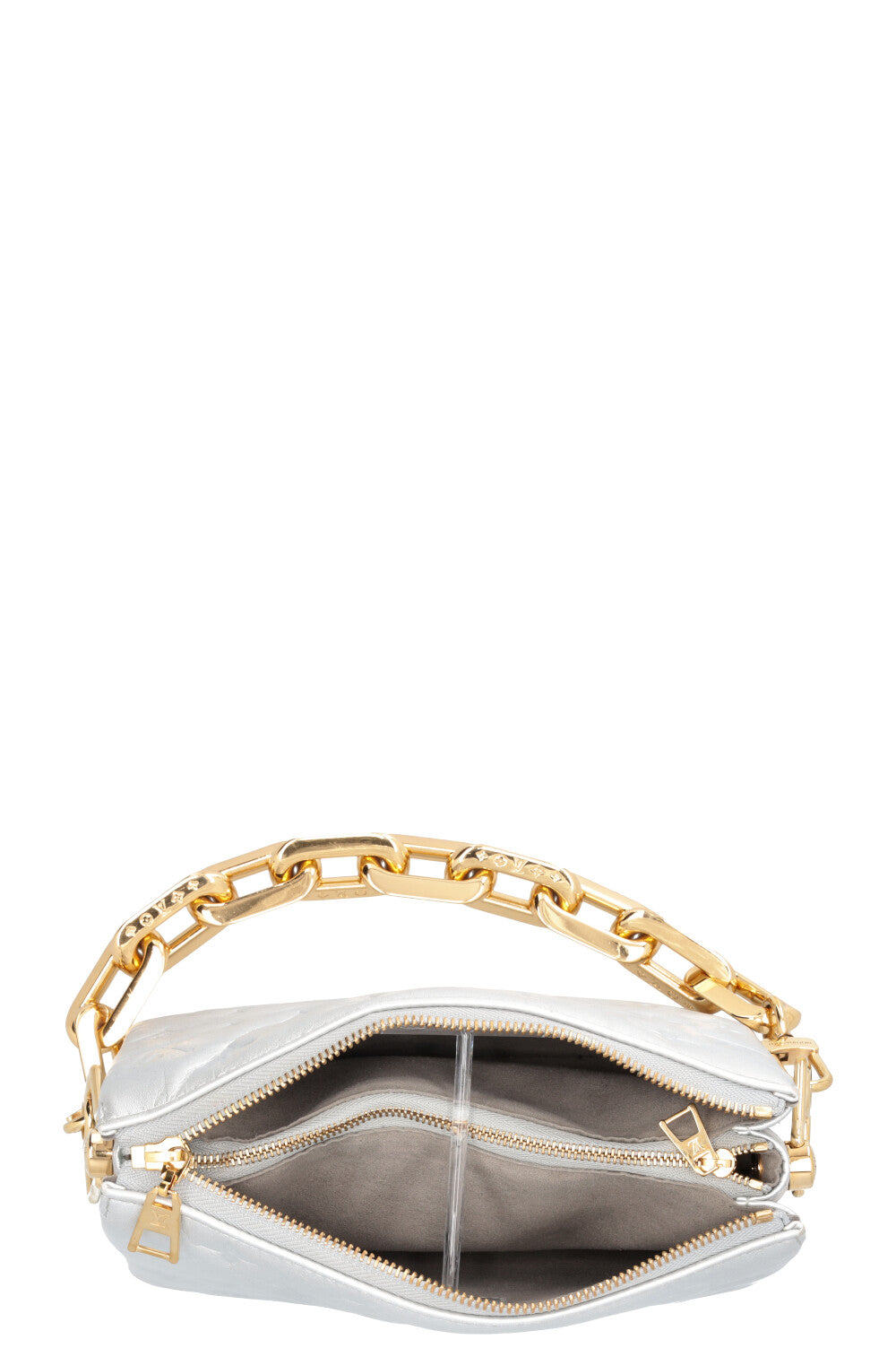LOUIS VUITTON Coussin PM Lambskin Silver