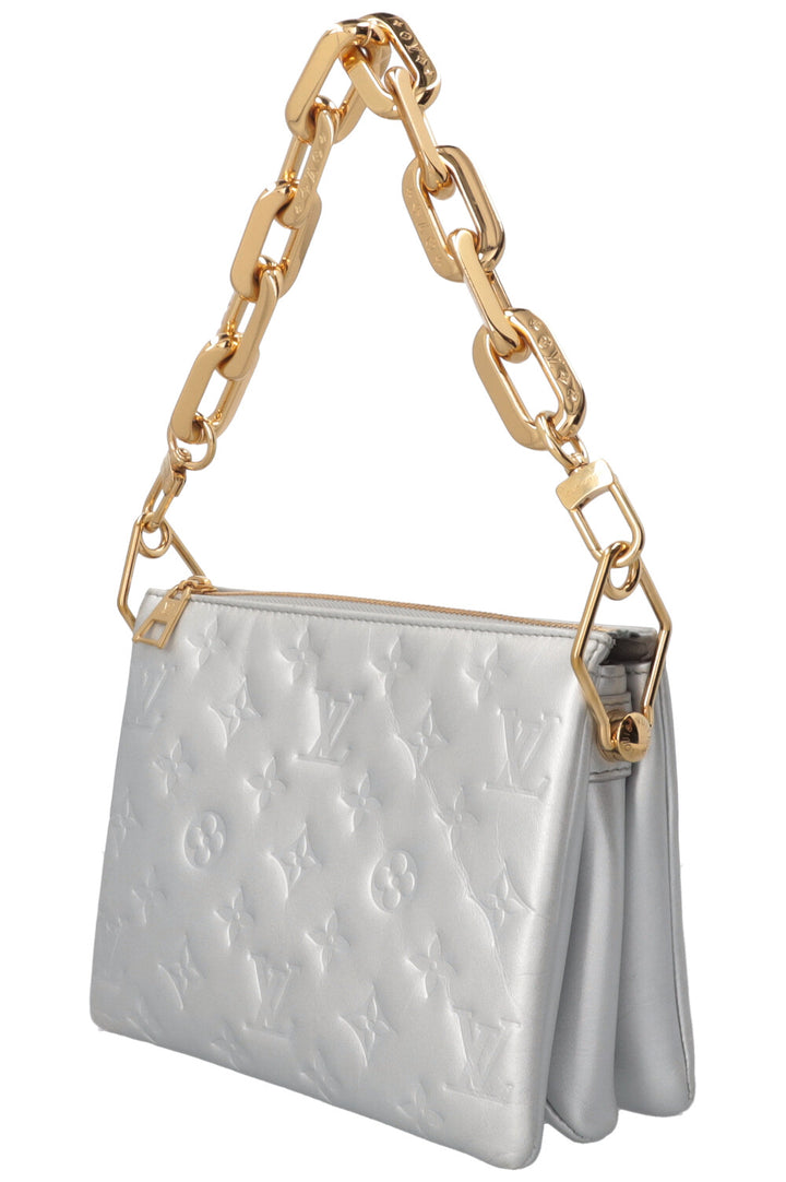 LOUIS VUITTON Coussin PM Lambskin Silver