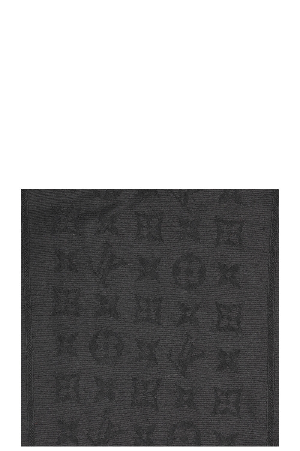 LOUIS VUITTON Fringed MNG Scarf Midnight Blue