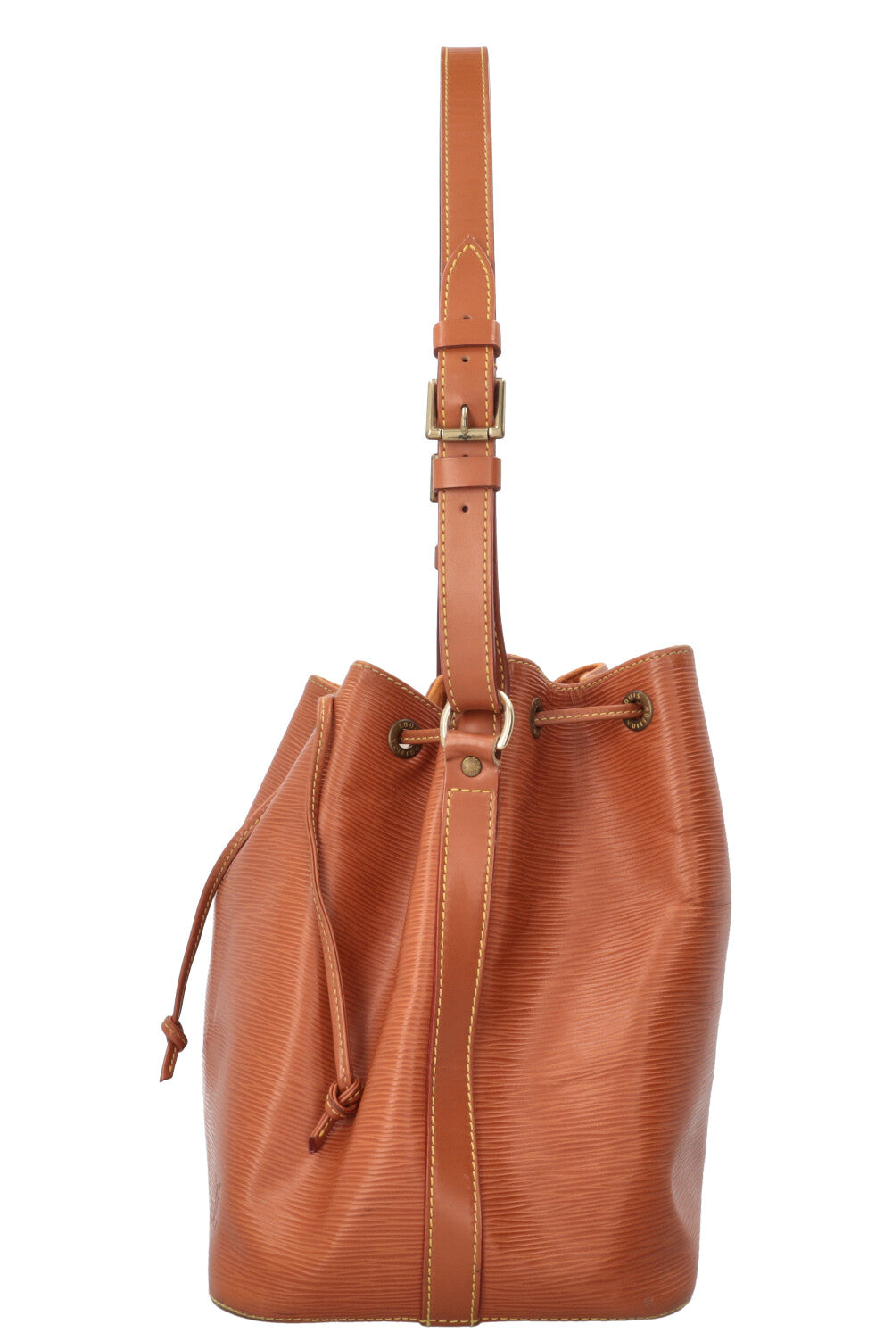LOUIS VUITTON Petit Sac Noé Cuir Épi Cognac