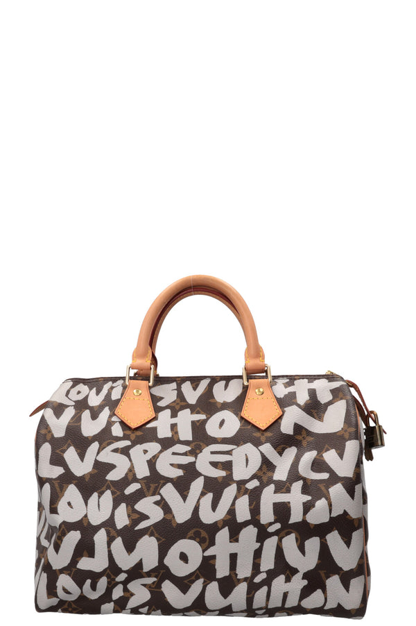 LOUIS VUITTON Stephen Sprouse Graffiti Speedy 30 Toile MNG Blanche