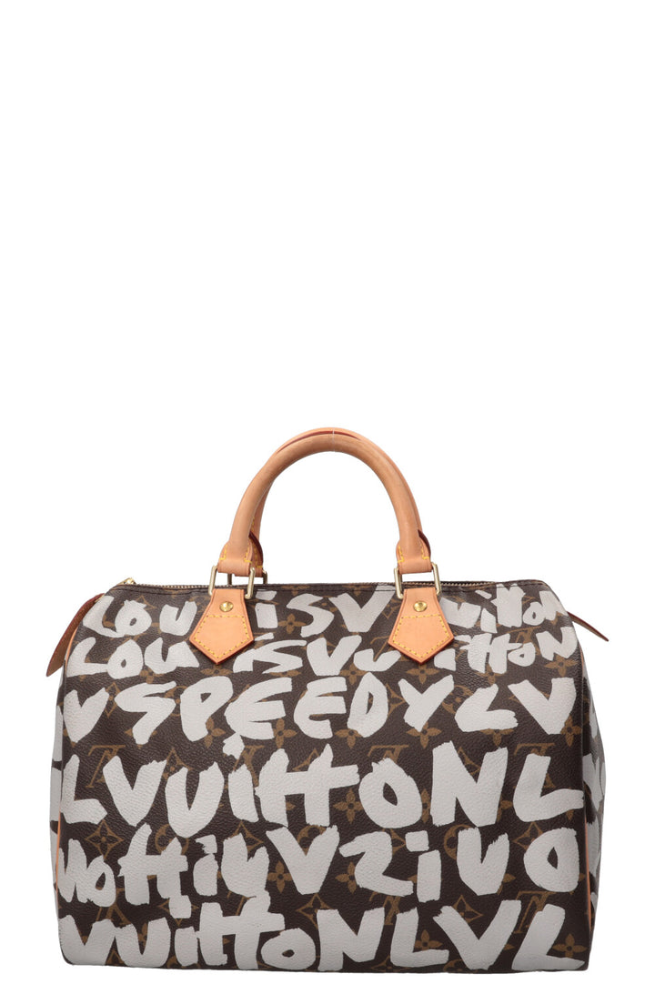 LOUIS VUITTON Stephen Sprouse Graffiti Speedy 30 Toile MNG Blanche