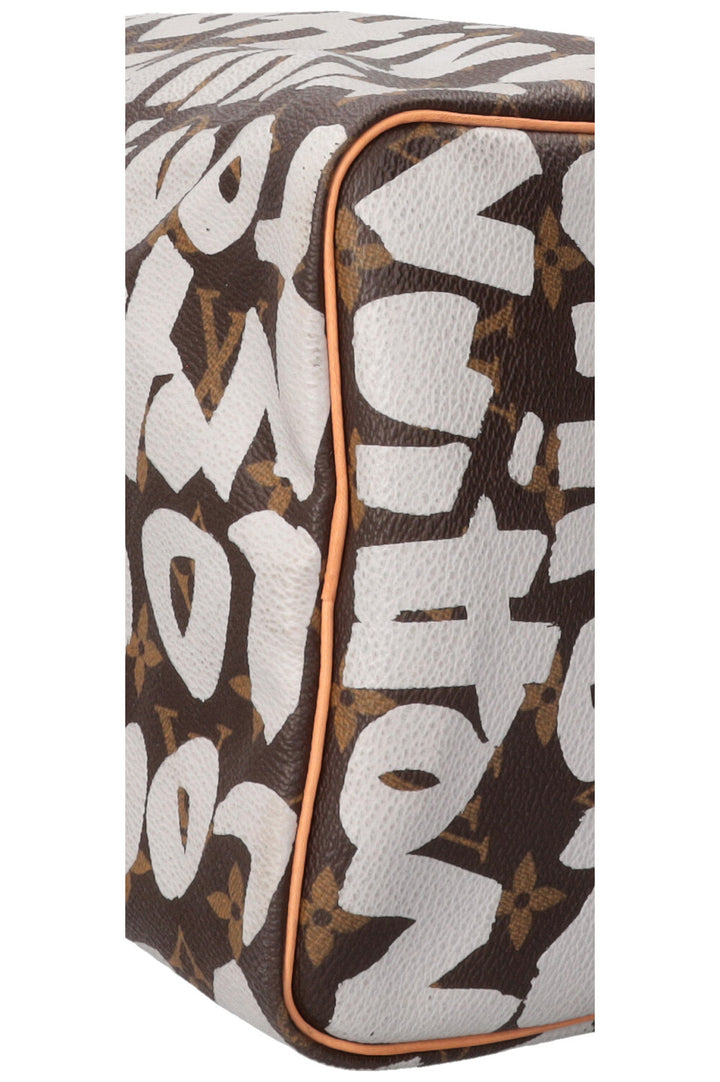LOUIS VUITTON Stephen Sprouse Graffiti Speedy 30 Toile MNG Blanche