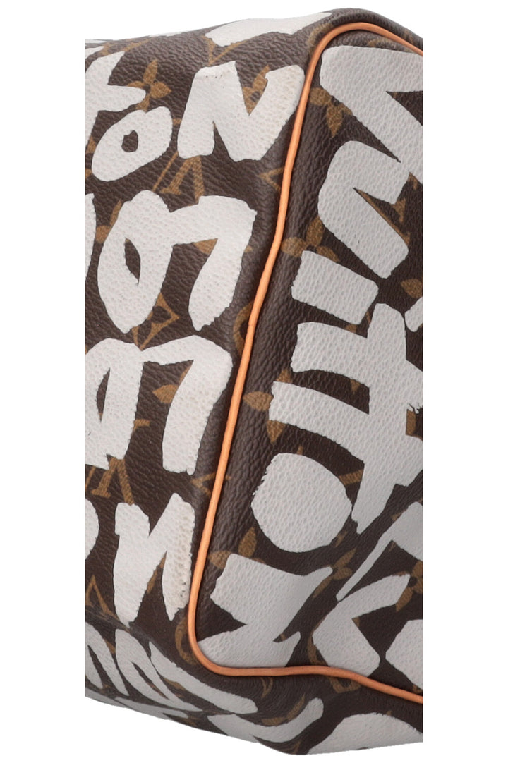 LOUIS VUITTON Stephen Sprouse Graffiti Speedy 30 Toile MNG Blanche
