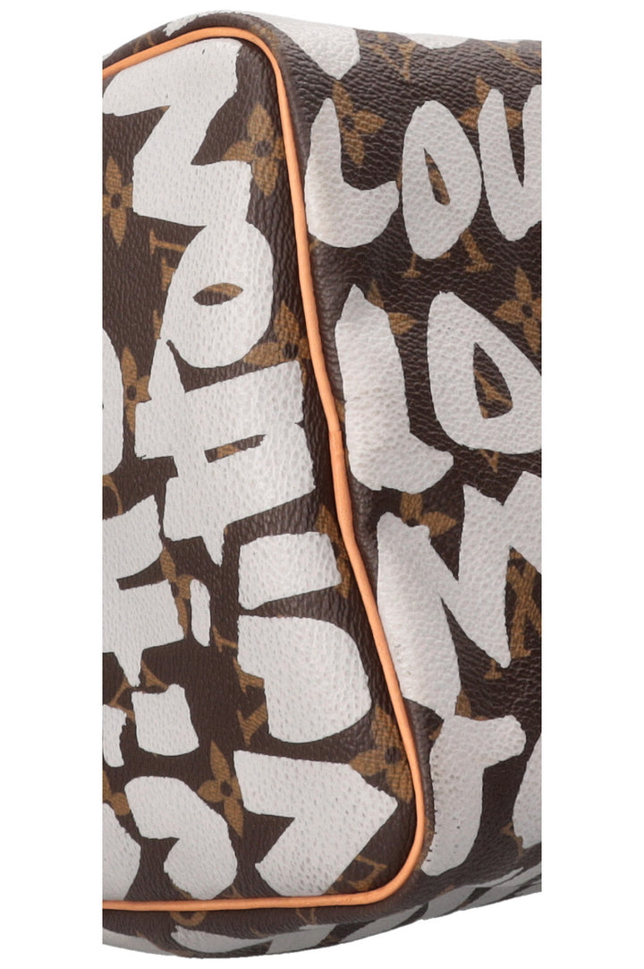 LOUIS VUITTON Stephen Sprouse Graffiti Speedy 30 Toile MNG Blanche