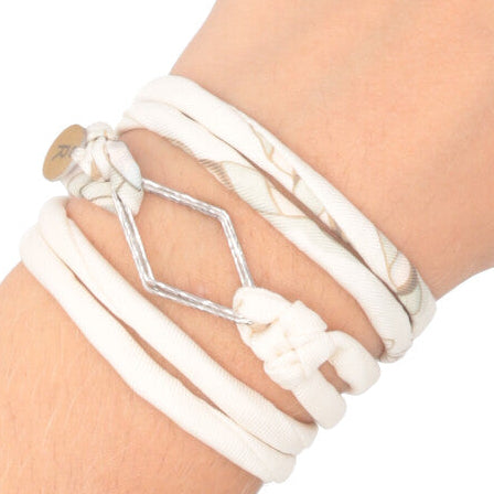 UNFOLD Hermès Silk Bracelet Silver