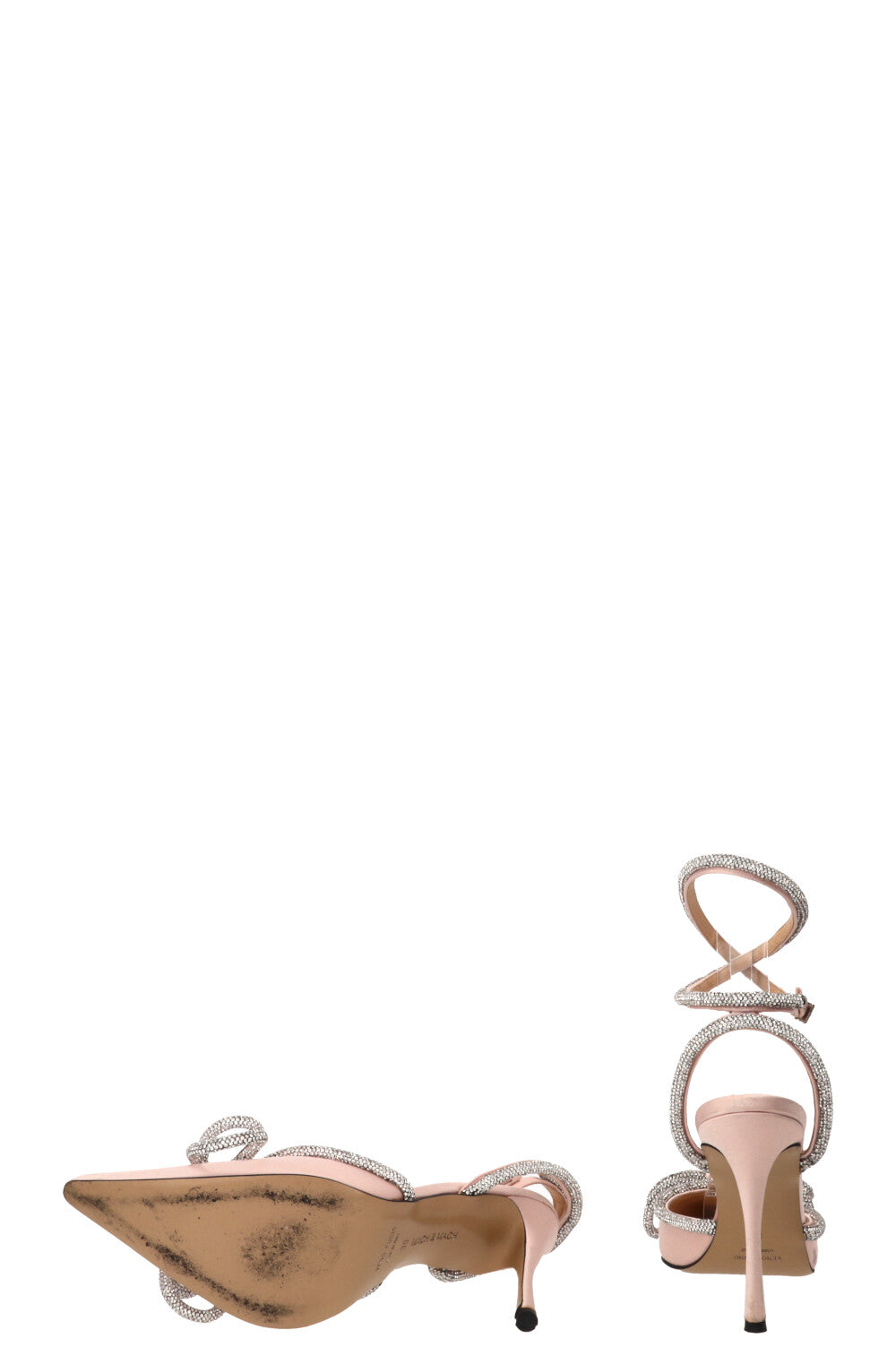 MACH&MACH Double Bow Heels Satin Rose