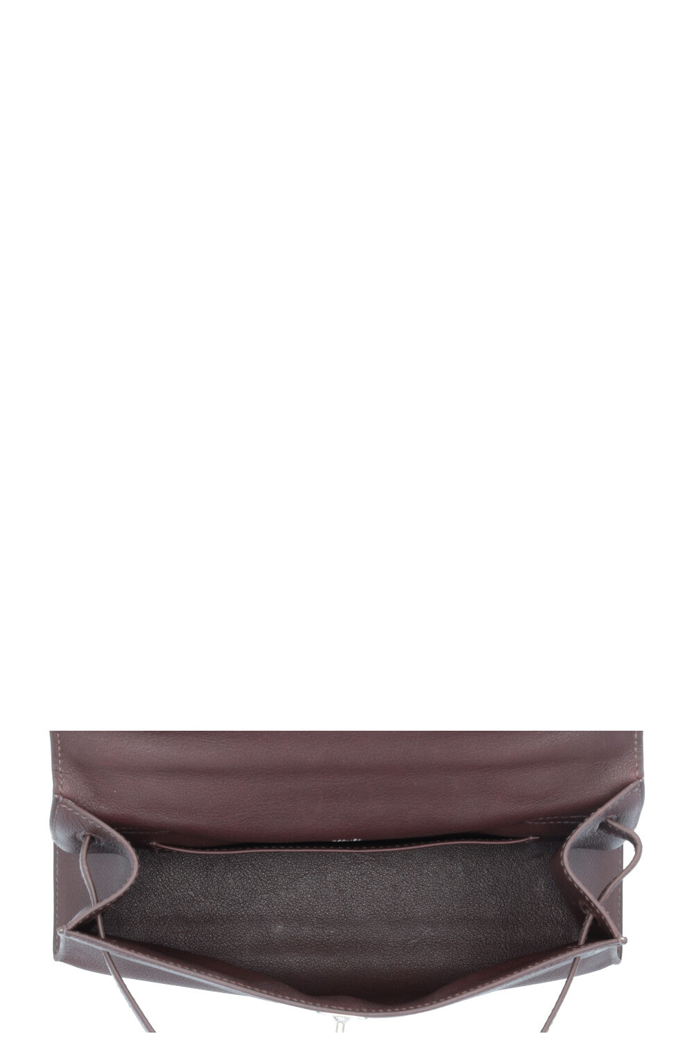 HERMÈS Kelly Pochette Evergrain Chocolat