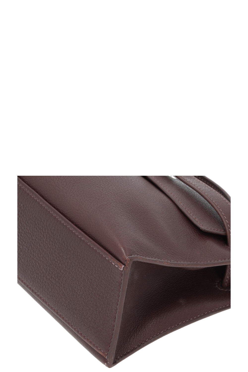 HERMÈS Kelly Pochette Evergrain Chocolat