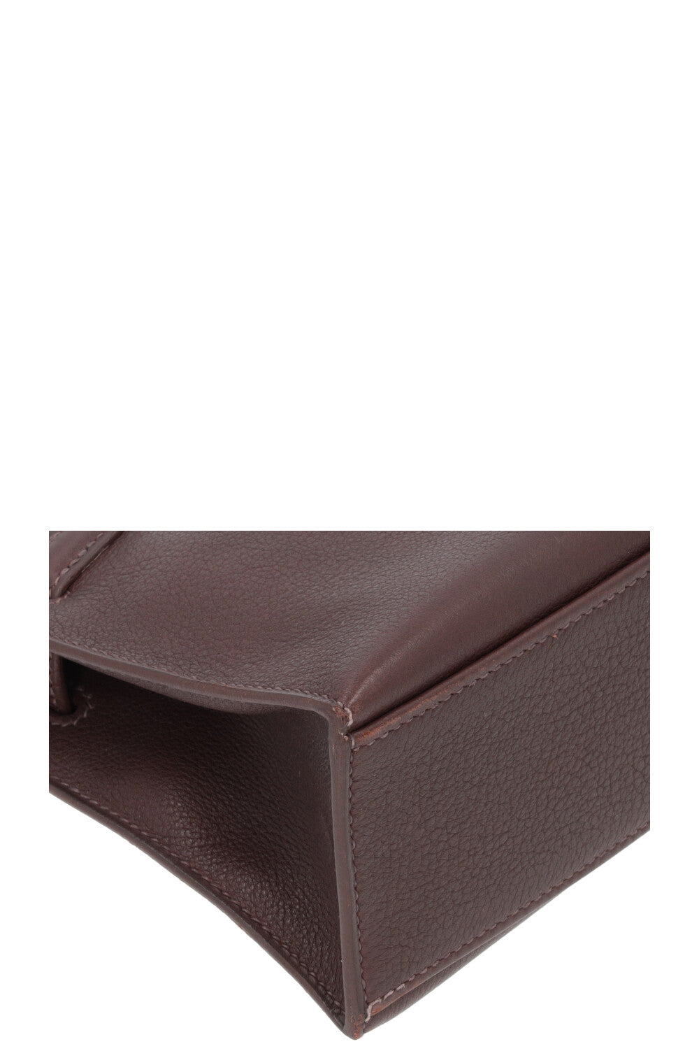 HERMÈS Kelly Pochette Evergrain Chocolat