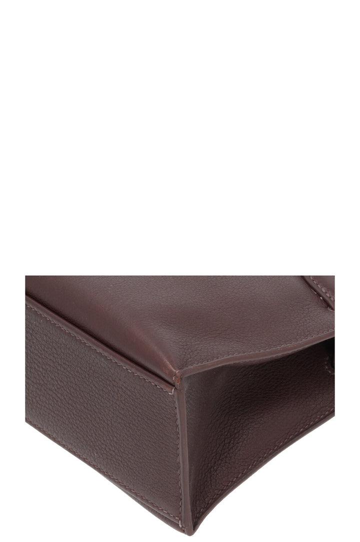 HERMÈS Kelly Pochette Evergrain Chocolat