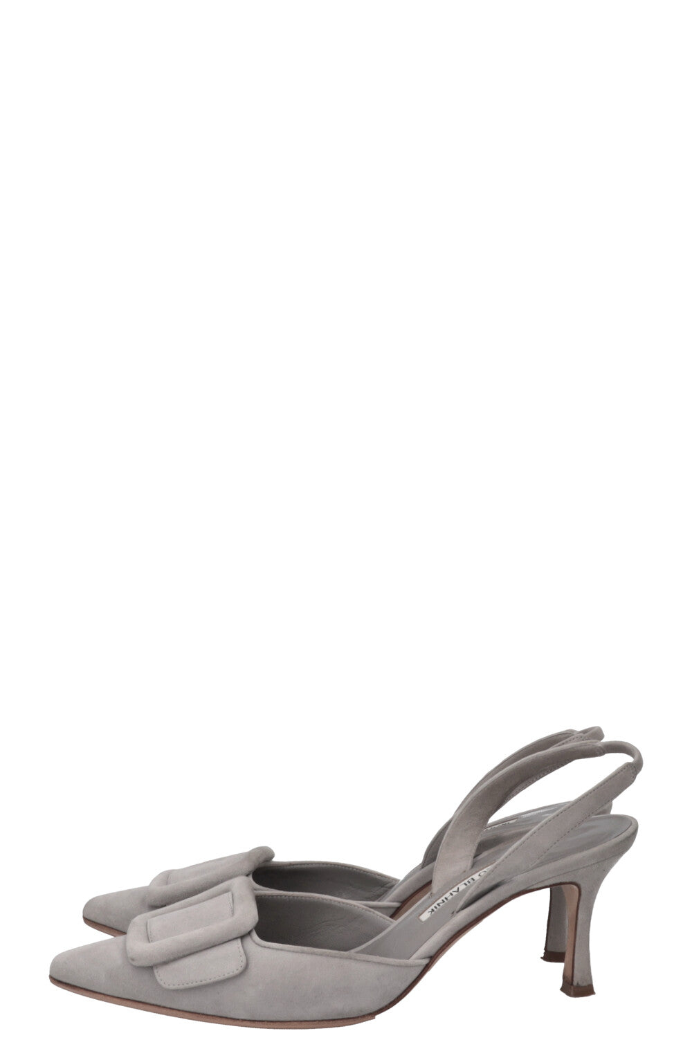 MANOLO BLAHINK Slingback Pumps Suede Grey