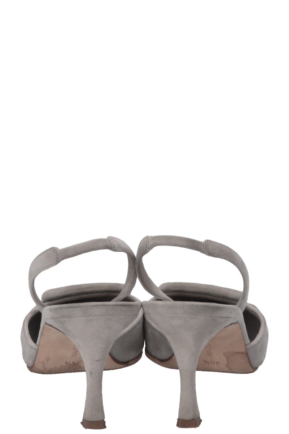 MANOLO BLAHINK Slingback Pumps Suede Grey