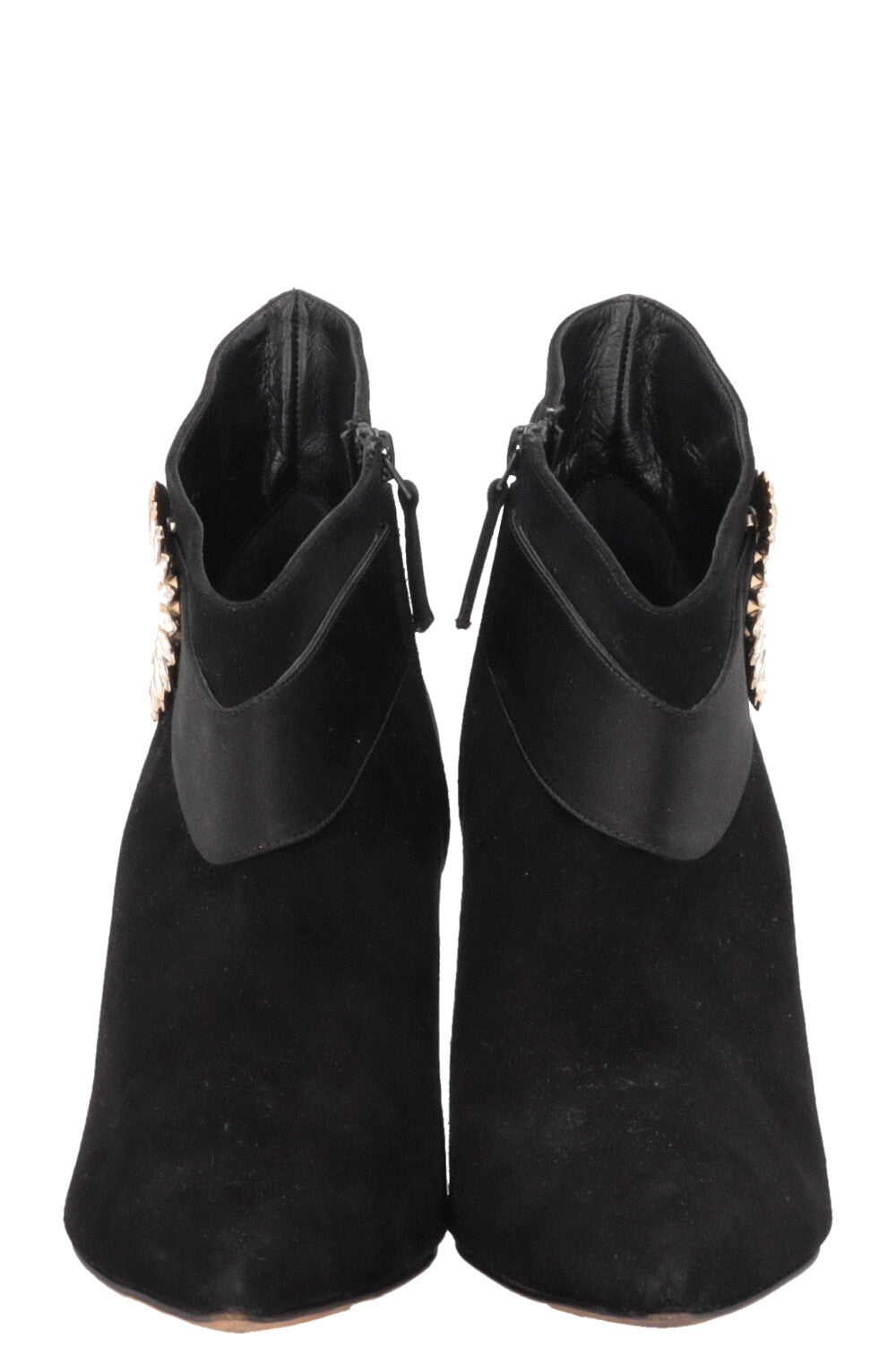 MANOLO BLAHNIK Ankau Ankle Boots Suede Black