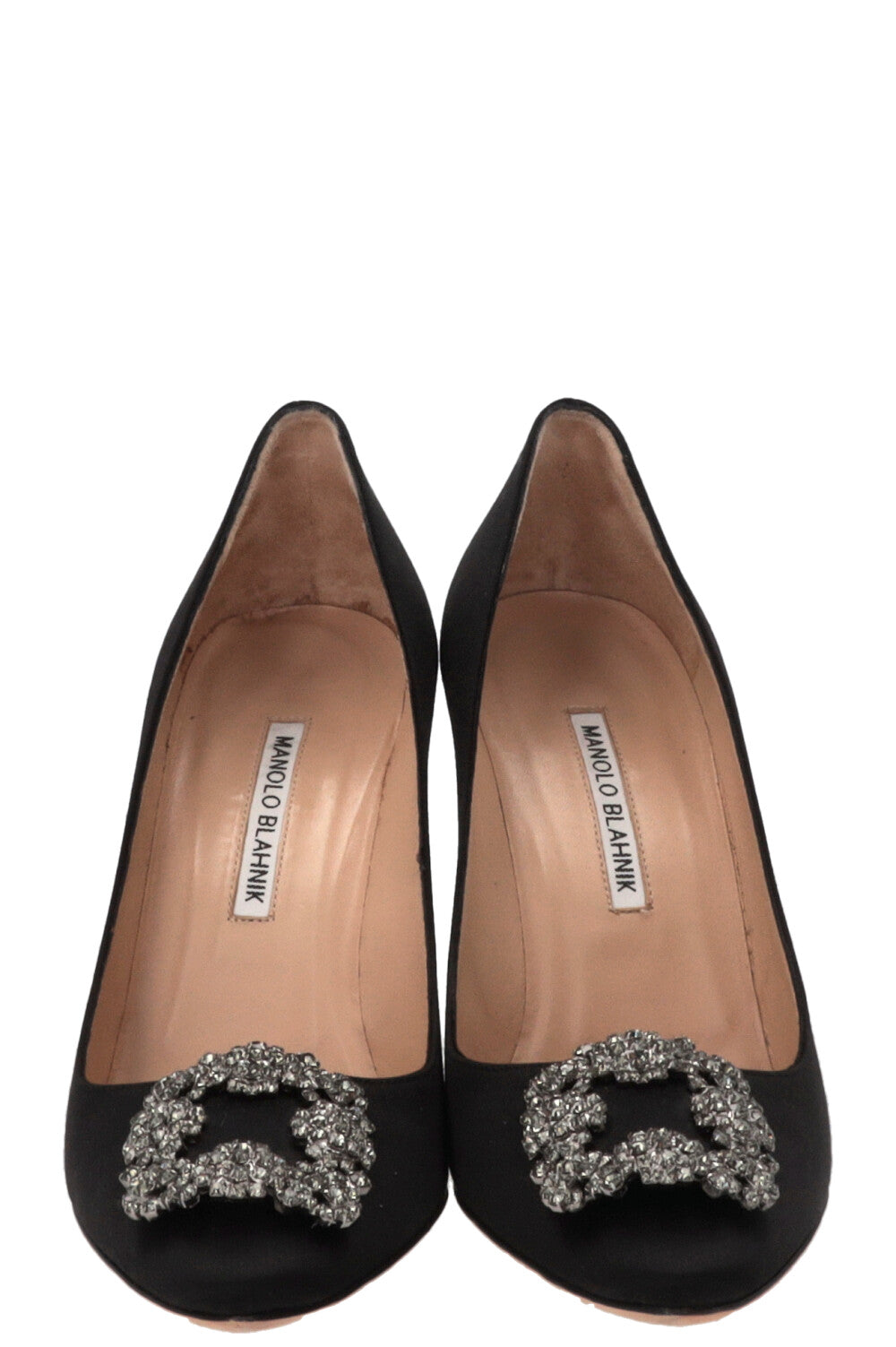 MANOLO BLAHNIK Hangisi Pumps Satin Black
