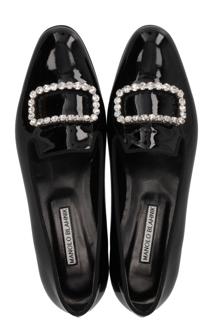 MANOLO BLAHNIK Mariocc Loafers Patent Black