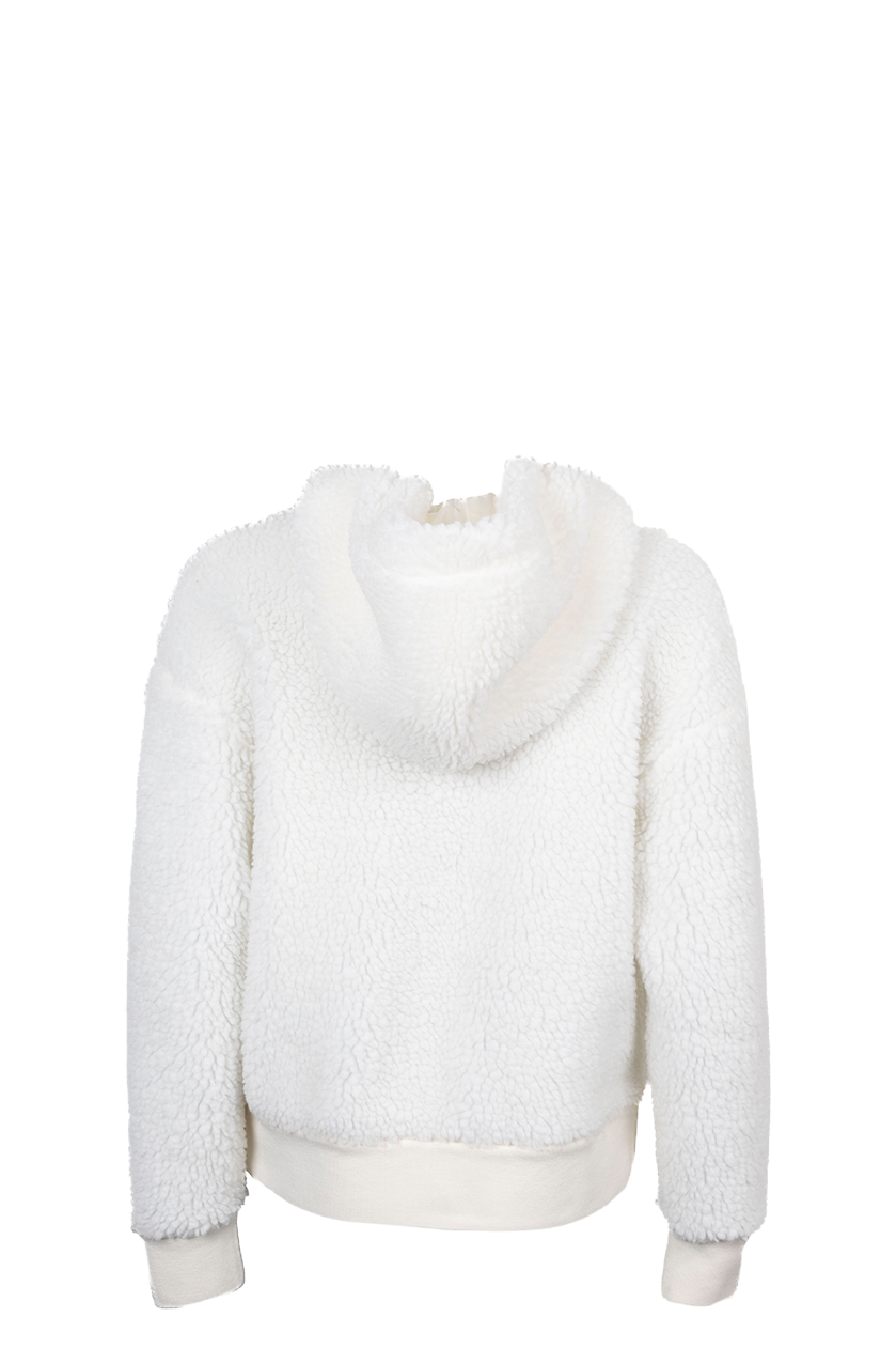 MONCLER Maglia Aberta Shearling Jacket White