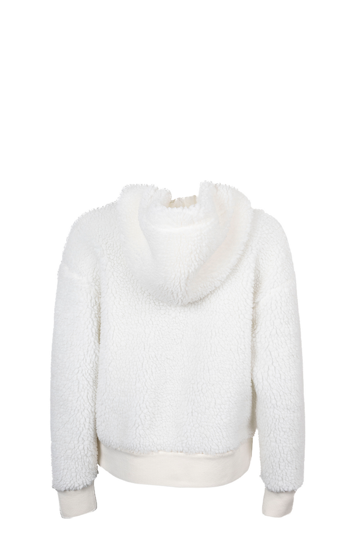 MONCLER Maglia Aberta Shearling Jacket White