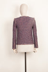 CHANEL Jacket Fantasy Tweed Red&Blue 16P