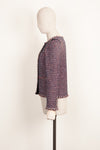 CHANEL Jacket Fantasy Tweed Red&Blue 16P