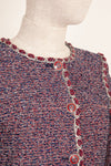 CHANEL Jacket Fantasy Tweed Red&Blue 16P
