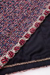 CHANEL Jacket Fantasy Tweed Red&Blue 16P