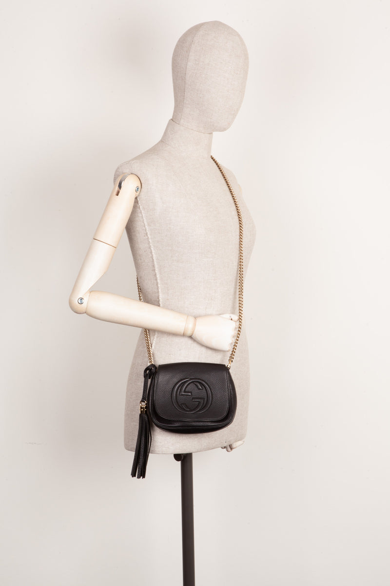 GUCCI Disco Soho Flap Bag Small Black