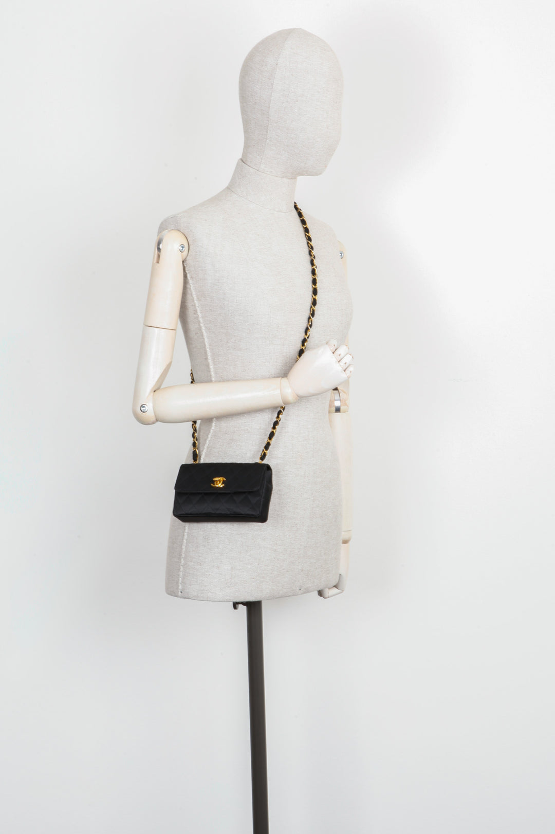 CHANEL Mini Flap Bag Satin Black – REAWAKE