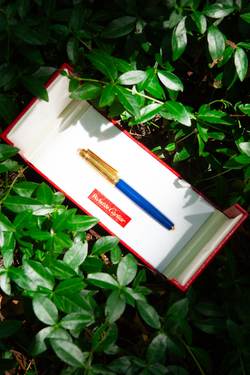 CARTIER Pasha de Cartier Fountain Pen Gold & Blue