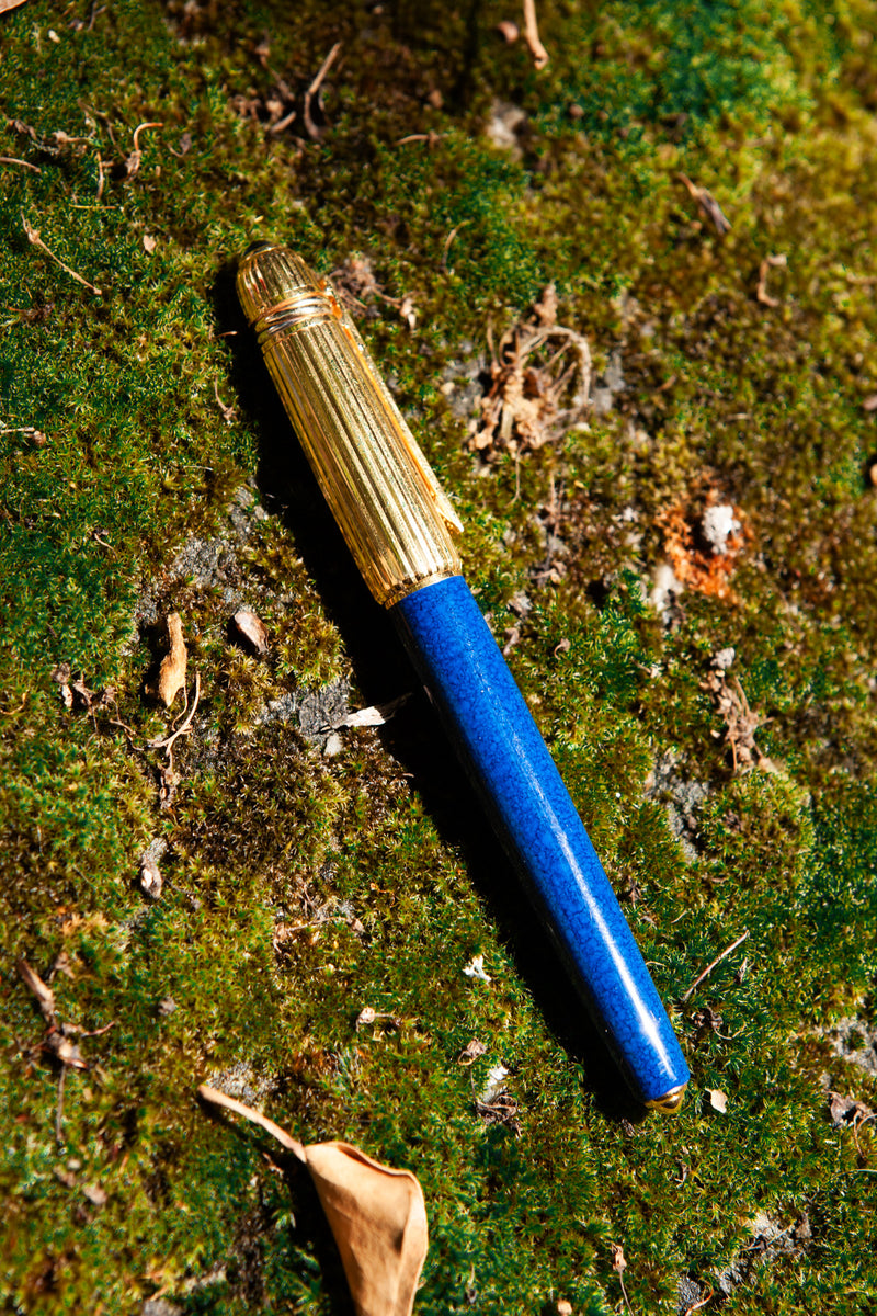 CARTIER Pasha de Cartier Fountain Pen Gold & Blue
