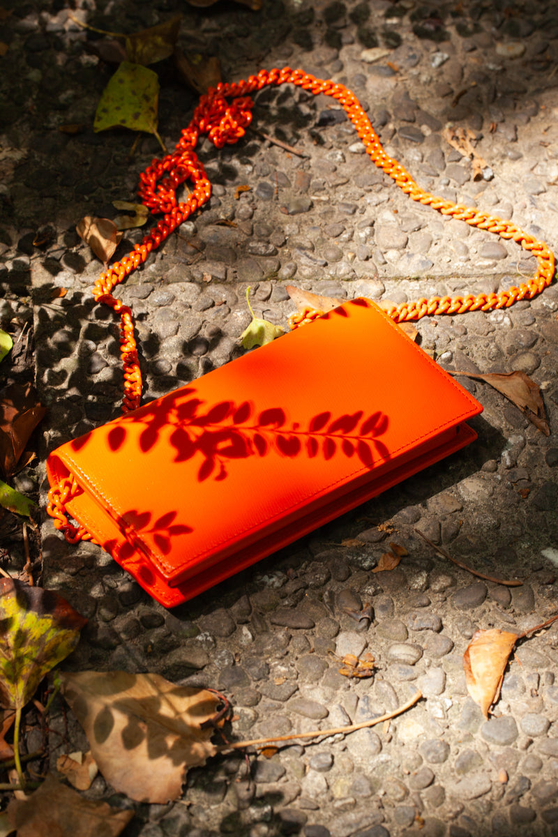 GUCCI Horsebit 1955 Chain Wallet Orange