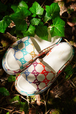 GUCCI GG Jacquard Platform Sandals