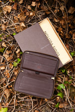 LOUIS VUITTON Grande Zip Around Wallet Damier Ebene