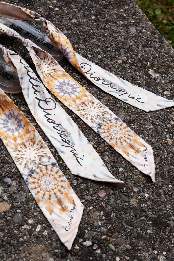 CHRISTIAN DIOR Scarf Sandals Rubber