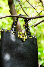 VALENTINO Rockstud Flip Lock Bucket Bag Black