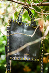 VALENTINO Rockstud Flip Lock Bucket Bag Black
