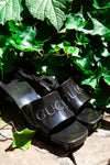 GUCCI Rubber Slide Sandals Black