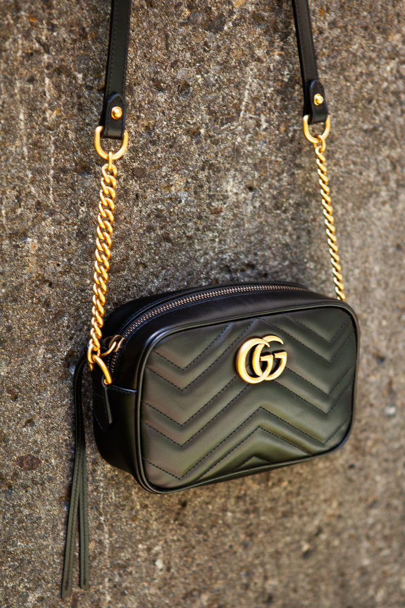 GUCCI Marmont Camera Bag Black