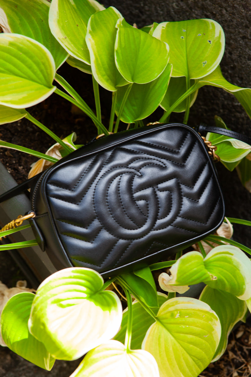 GUCCI Marmont Camera Bag Black