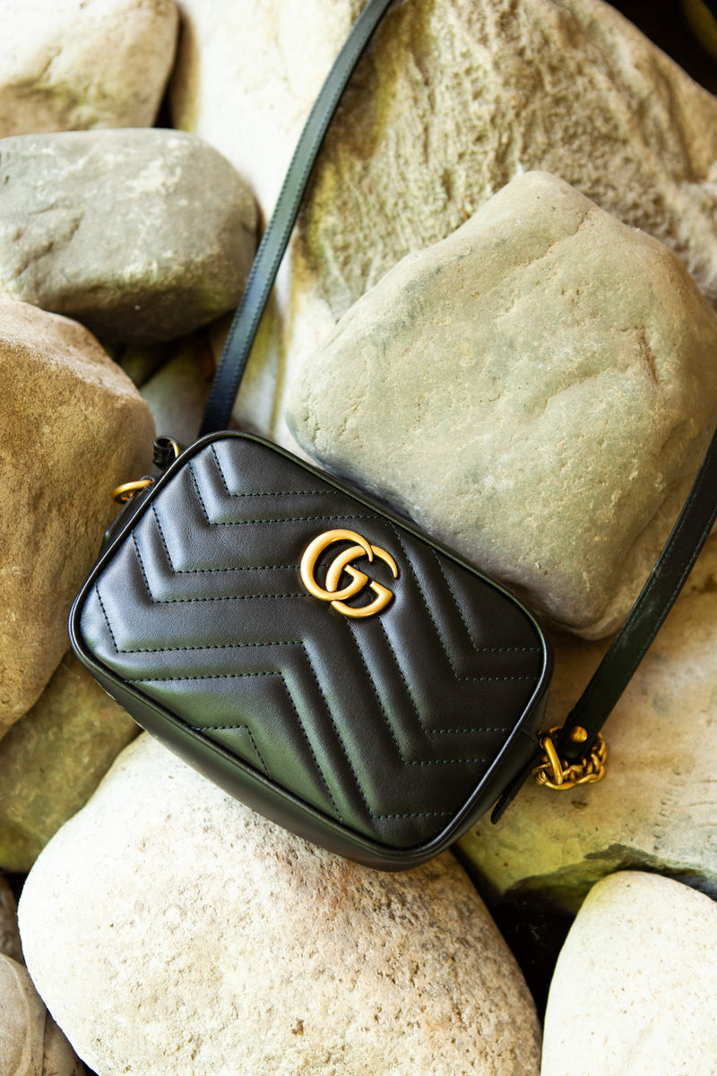 GUCCI Marmont Camera Bag Black
