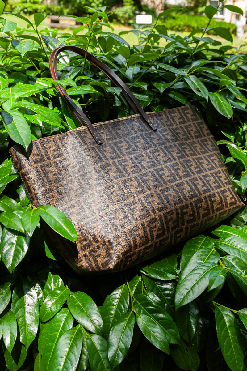 FENDI Zucca Print Tote Bag Canvas